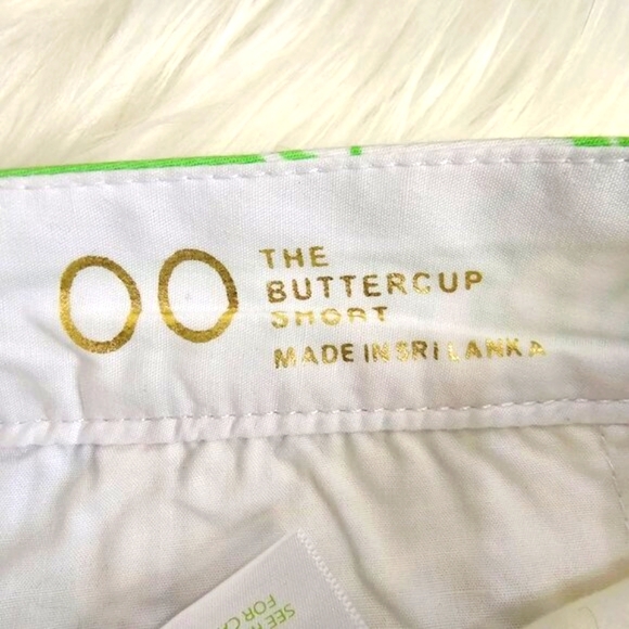 Floral Scalloped Hem Cotton Shorts – by Lilly Pulitzer Green Blue Resort Sz 00 - Picture 6 of 13